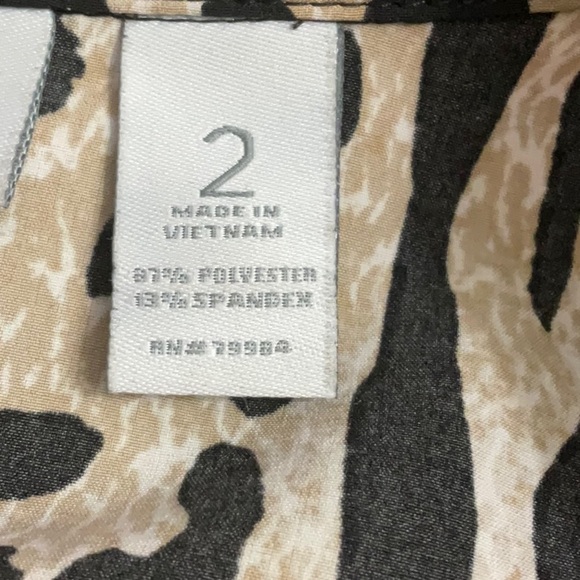 Chico’s leopard print L/S jacket. Black & Tan. New - Picture 4 of 5